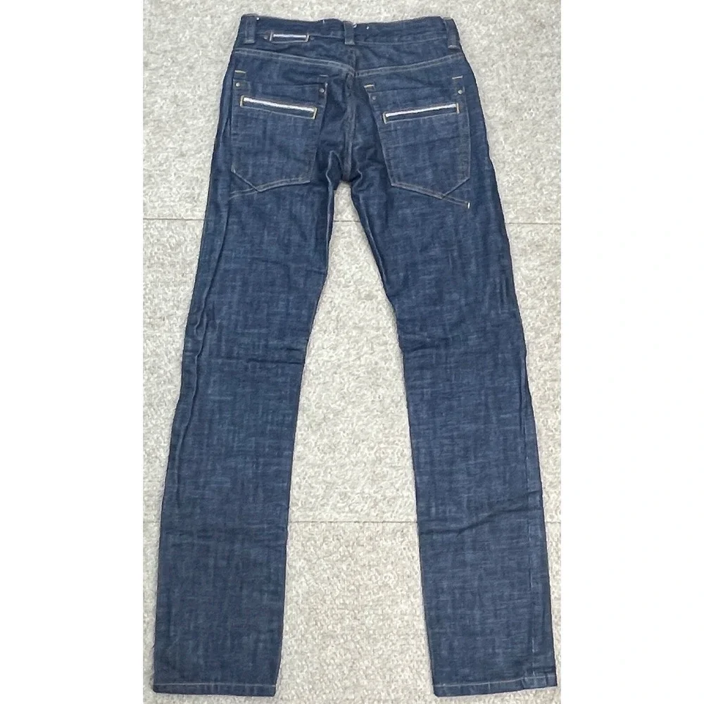 Topman Moto Slim Selvedge Button Fly Men's Denim Jeans Size 26x32